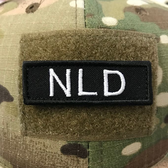 Airsoftneeds – Airsoft Tab – NLD – 6 x 2 cm (zwart)